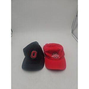 Vintage OHIO STATE BUCKEYES Hat Cap Zephyr M/L Lot Of 2 Hats Joe's Red Hat